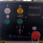 Control panel. All of machine motions are grouped in one control panel for operation convenience, including cutter oscillation, motor on_off control, and clamping cylinder control etc.